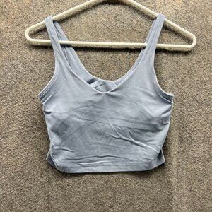 Lululemon Align Tank Top Women XS Gray Padded Shelf Bra Cropped Activewear